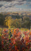 Feuilles rouges, 2013, tempera, 55x33